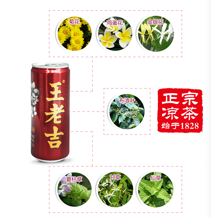 亚洲食品  中国茶·饮料·冲剂  王老吉无糖凉茶植物饮料310ml