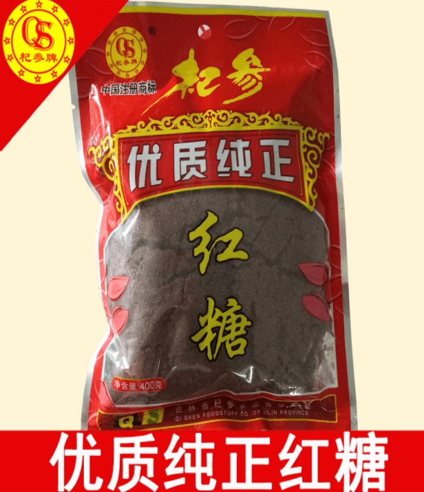 亚洲食品 中国零食·速食 中国糖 杞参牌优质纯正红糖 400g