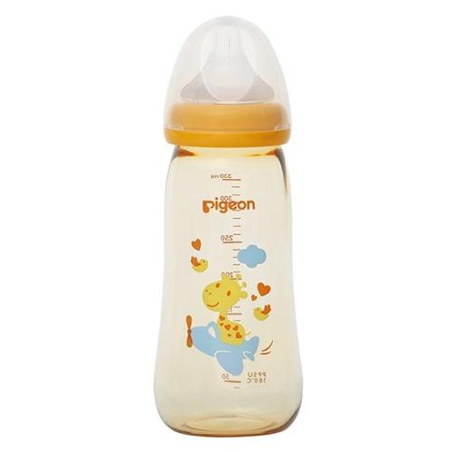 Pigeon Like Breast Milk Baby Bottle 330ml Plastic Giraffe Elephant Japan Online Shopping Hommi