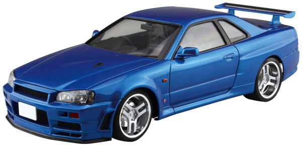 Nissan 1 24 头文字d No 9 星野好造bnr34 Skyline Gtr 青岛社aoshima 组装式塑料模型 英国 日本代购直邮 Hommi