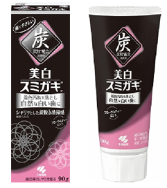 Japan Kobayashi Pharmaceutical Fall 2014 new version of the whitening charcoal toothpaste mint teadescription