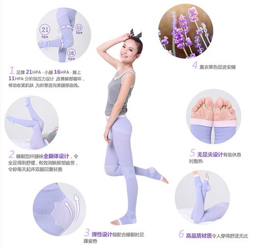 爽健QttO睡眠型 提臀瘦腿袜 日本睡眠袜塑形燃脂美腿女袜商品描述