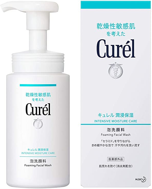 花王 Curel 珂润 保湿洁颜泡沫 干燥性敏感肌肤用 本体/替换装商品描述