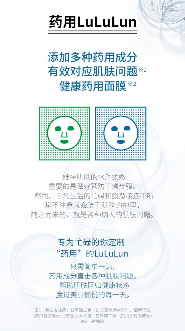LULULUN Medicated Lulun Moisturizing Skin Condition Whitening Acne Face