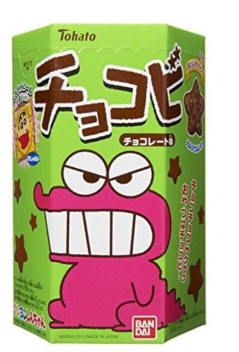 蜡笔小新最爱tohato桃哈多巧克力味粟米饼干鳄鱼 一盒/六盒D商品描述