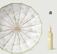 SNS人气话题 晴雨两用 雨伞遮阳伞 高遮光UV防晒 16骨超结实耐强风折叠伞 8款选缩略图