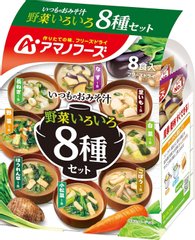 Amano foods 凍干蔬菜速食味增湯 5種裝 8種裝 蔬菜茄子菠菜芋頭牛蒡白菜長蔥小松菜豆腐滑菇縮略圖
