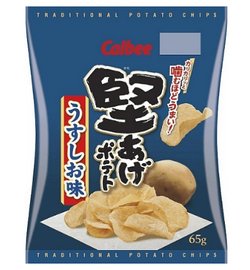 （淡鹽味144g 特價9折）卡樂比 Calbee 堅揚薯片海苔味/淡鹽味/黑胡椒味 65g
