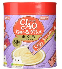 伊纳宝 INABA 啾噜Ciao Churu 综合口味猫条猫粮鸡肉/鱼肉泥14g×60根