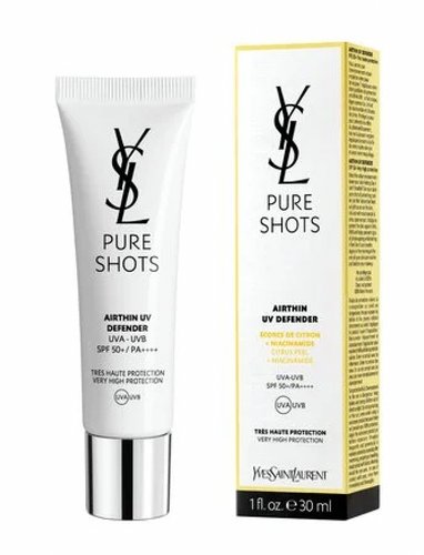 YSL聖羅蘭PURE SHOTS 輕柔光感防曬乳30ml UV50+・PA++++ 可做妝前乳