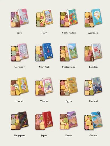Michelle Voyage World Tour Biscuits Tin shortbread Gift Box