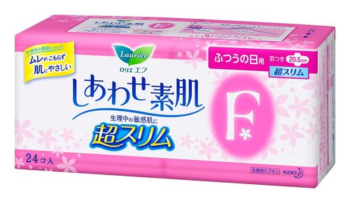花王乐而雅f系列卫生巾日用带护翼 5cm 24片敏感肌适用 日本代购直邮 Hommi