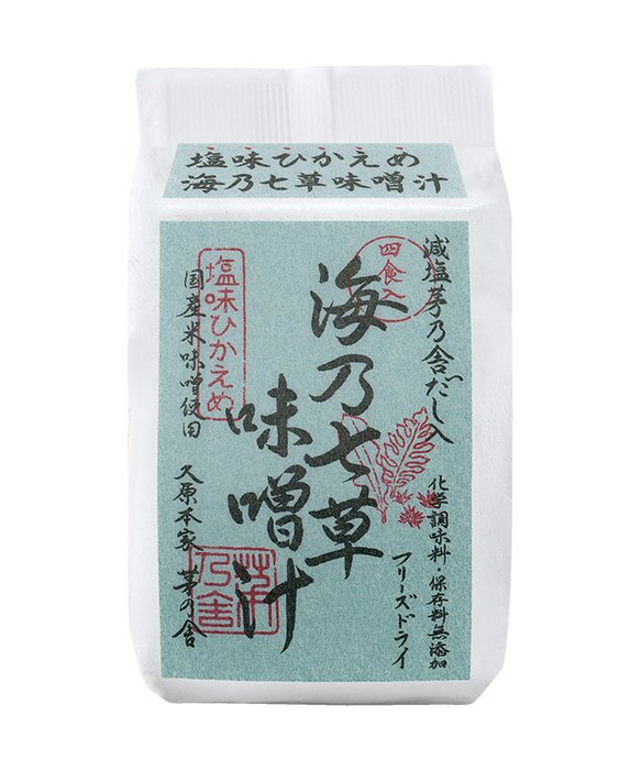 久原本家 茅乃舍 盐味海乃七草味噌汤控盐款 4包入-详情-图片1