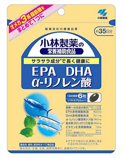 小林制药DHA EPA α-亚麻酸抑制血栓改善睡眠记忆力-美国-日本代购直邮