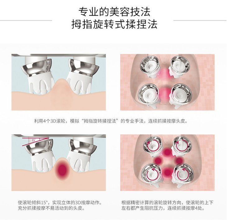 ReFa GRACE HEAD SPA 头皮觉醒3D按摩仪带洗发软垫-加拿大-日本代购直邮