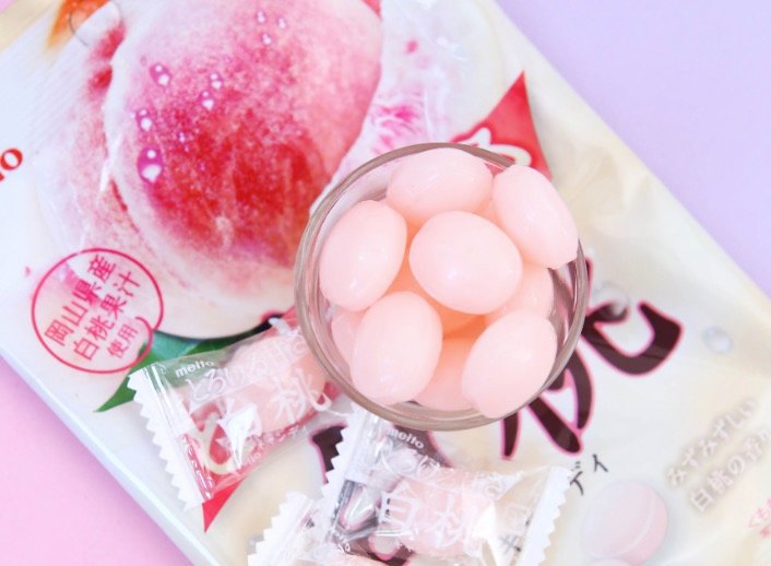 名糖meito 白桃蜜桃桃子味硬糖果喜糖网红零食糖果75g 美国 日本代购直邮 Hommi