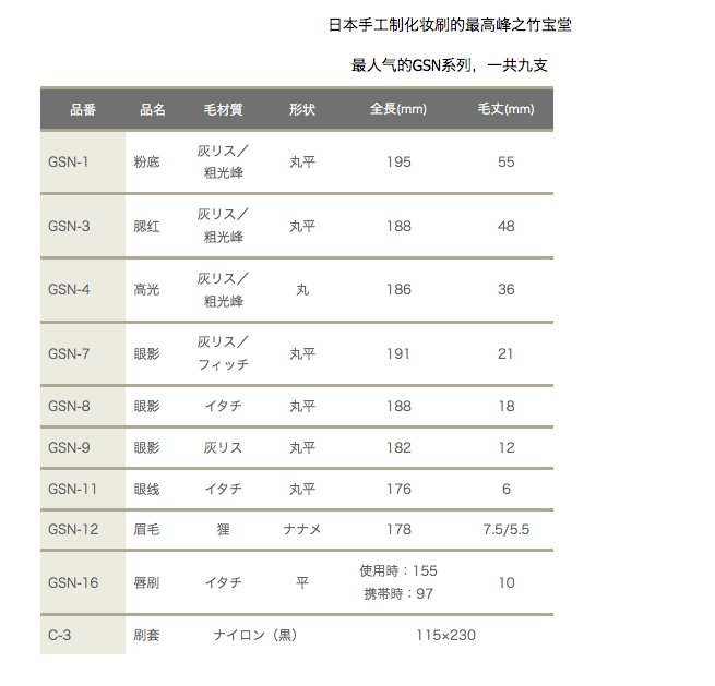 竹宝堂熊野笔化妆刷套装9支入GSN系列S-GSN-9-美国-日本代购直邮