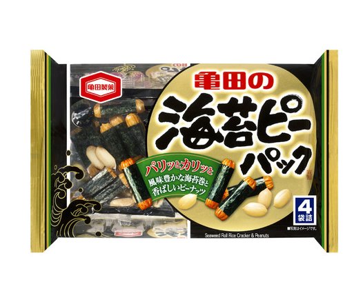 龟田制果花生海苔卷仙贝4袋入85gd 新加坡 日本代购直邮 Hommi