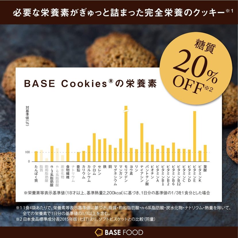 BASE Cookies 營養餅干零食完全營養食品BASEFOOD 巧克力口味椰子品味2