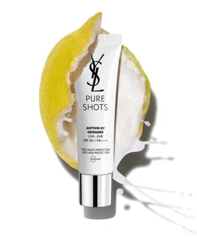 YSL聖羅蘭PURE SHOTS 輕柔光感防曬乳30ml UV50+・PA++++ 可做妝前乳
