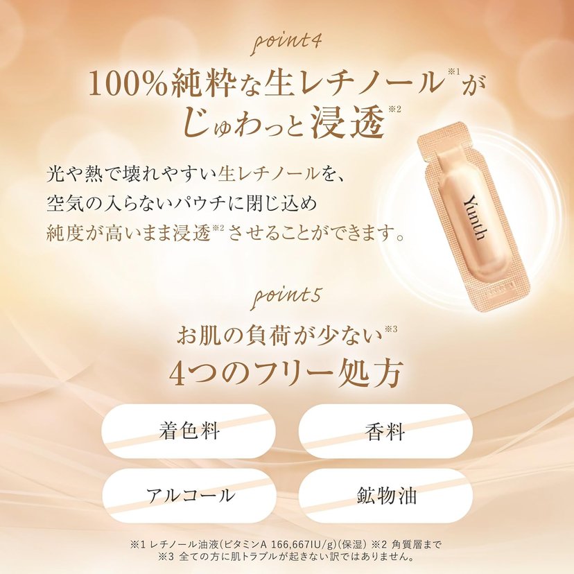 Yunth 武井咲代言Pre-Aging維a精華100%純淨生維生素A 視黃醇導入型美容