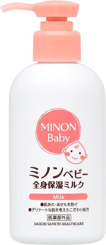 MINON 蜜濃全身用0歲嬰幼兒無添加無刺激保濕乳液150ml-新加坡- 日本