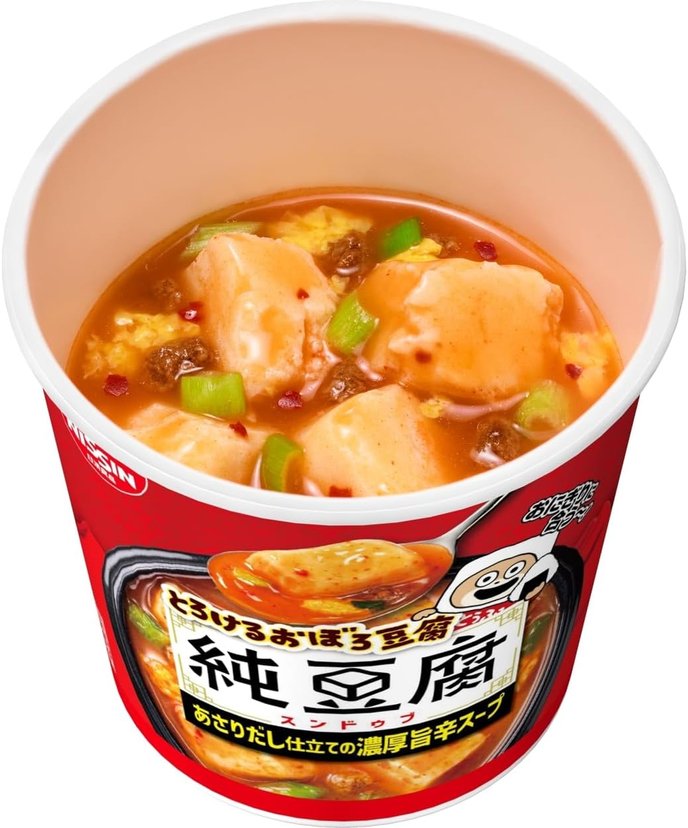 日清食品NISSIN 入口即化朧豆腐湯係列杯裝即食豆腐湯麻婆豆腐/純豆腐
