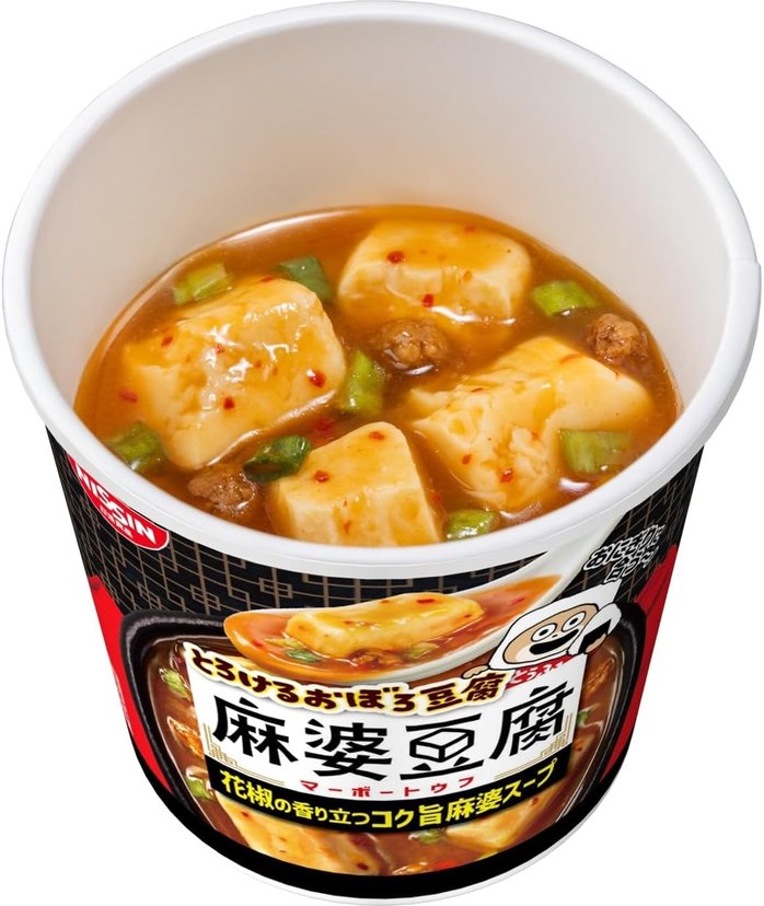 日清食品NISSIN 入口即化朧豆腐湯係列杯裝即食豆腐湯麻婆豆腐/純豆腐