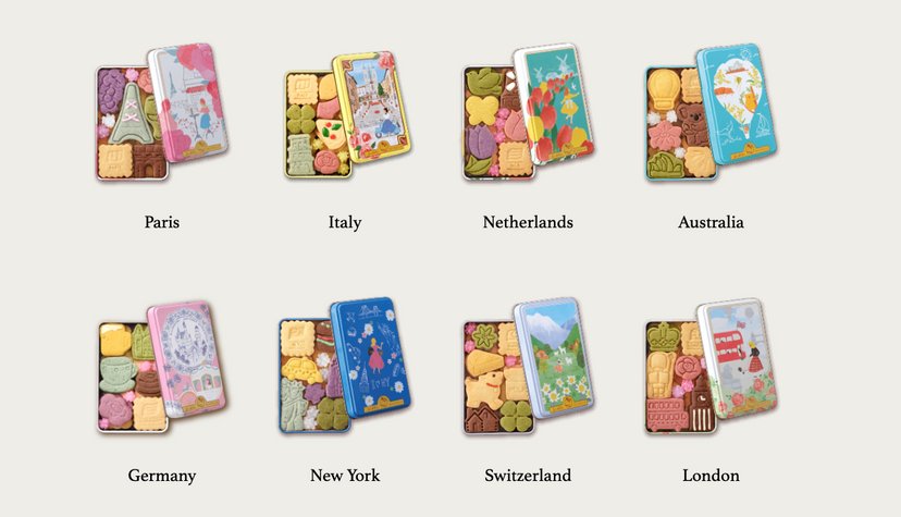 Michelle Voyage World Tour Biscuits Tin shortbread Gift Box
