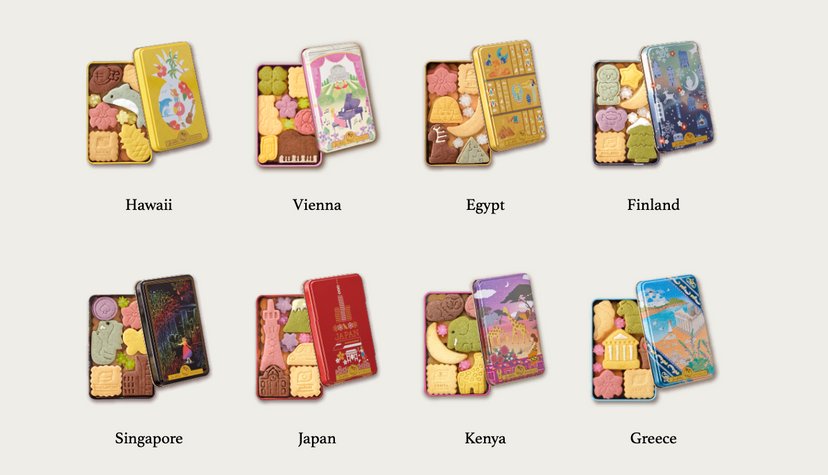 biscuit　レディース　GB XS Michelle Voyage World Tour Biscuits Tin shortbread Gift Box