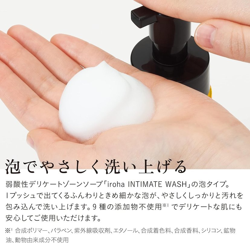 iroha INTIMATE WASH [FOAM TYPE] Mildly Acidic Feminine Wash