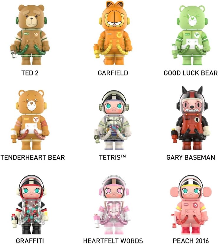 盲盒系列】泡泡玛特日本POP MART MOLLY 100% 宇航员SPACE MOLLY 全新