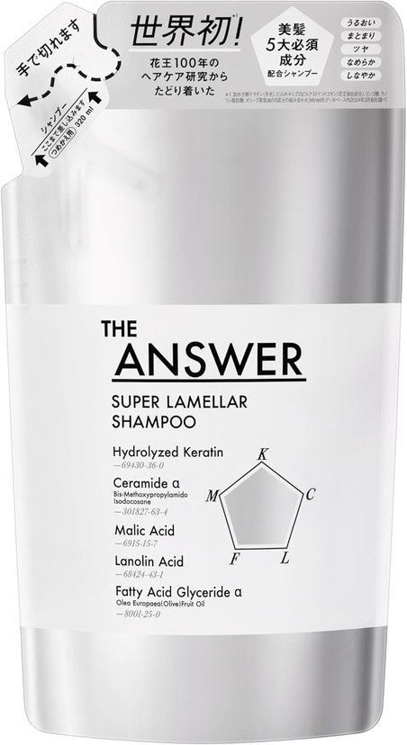 花王KAO THE ANSWER 超層狀修護洗發水Best Cosme綜合大賞第一名400ml