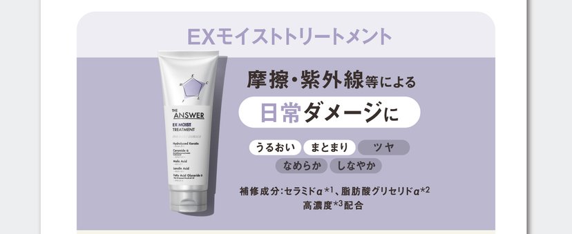 KAO THE ANSWER EX MOIST/GLOSS/REPAIR TREATMENT 220g-Singapore