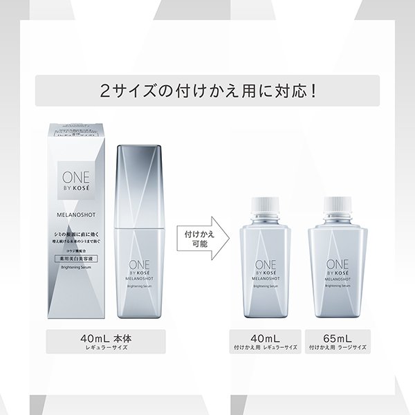 KOSE ONE BY KOSE Melanoshot P Brightening Serum 40ml/65ml-United