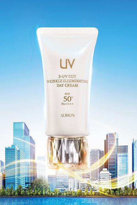 ALBION S-UV Cut Wrinkle Illuminating Day Cream SPF50+ PA++++ 50g