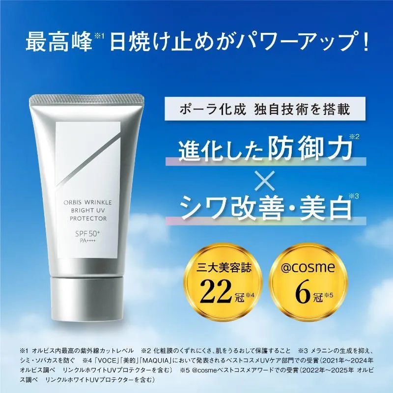 ORBIS Wrinkle Bright UV Protector SPF50+ PA++++ 50g-United Kingdom